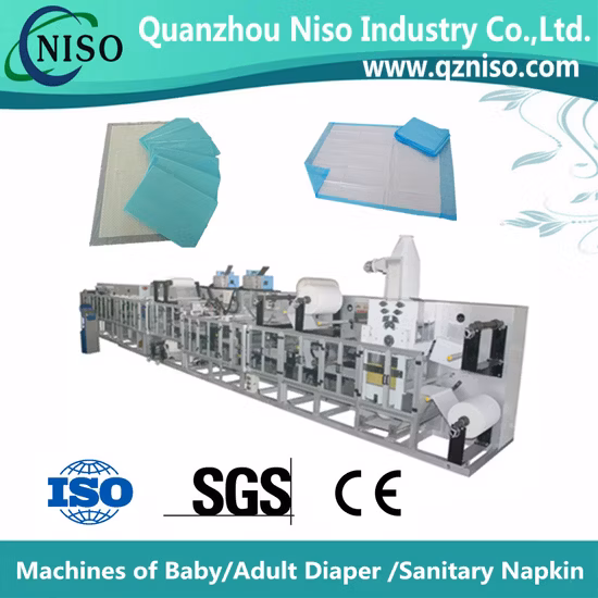 Máquina Pet Under Pad de alta velocidade com controle servo